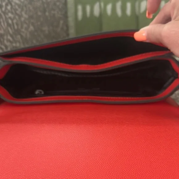 Karl Lagerfeld Red Satchel with Versatile Design NWOT - Picture 5 of 6